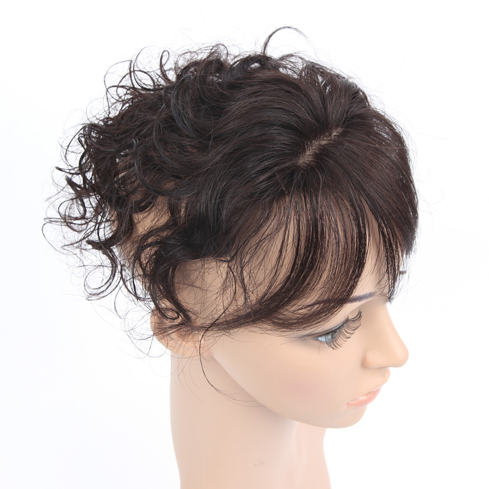<b>[W2063]</b> 5A wire mesh real skin wave crown wig